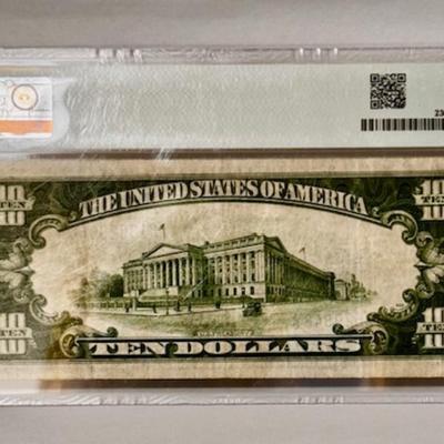 1934A N. Africa WW II $10 Bill VF 25