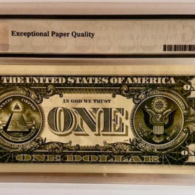 1957B $1 Bill Silver Cert. Graded Gem 66