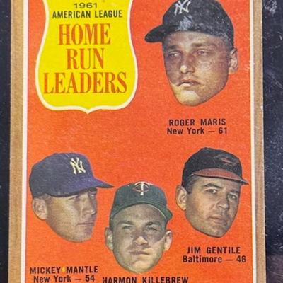 1962 Topps for 1961 Home  Run Leaders