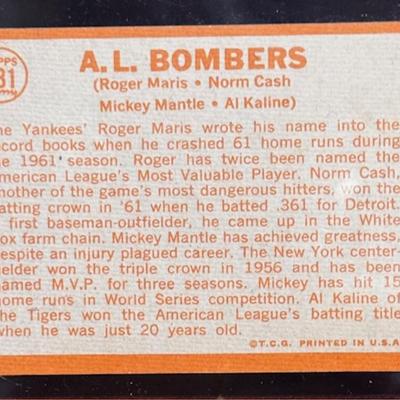 1964 Topps #332 A.L. Bombers Card