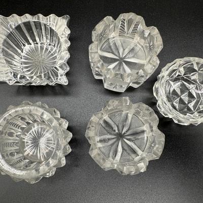 Collection of Crystal and Glass Salt Cellars - Set 2