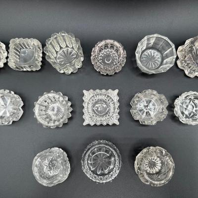 Collection of Crystal and Glass Salt Cellars - Set 2