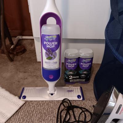 POWER MOP, LAUNDRY BASKET, CLOTHES IRON AND MORE