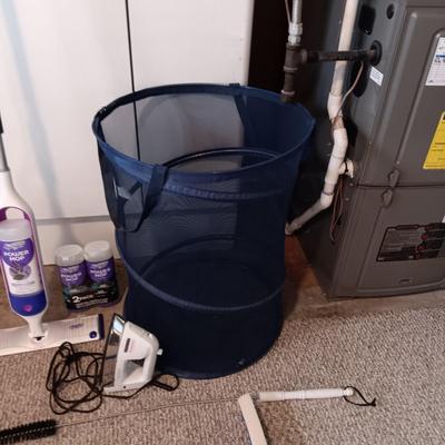 POWER MOP, LAUNDRY BASKET, CLOTHES IRON AND MORE