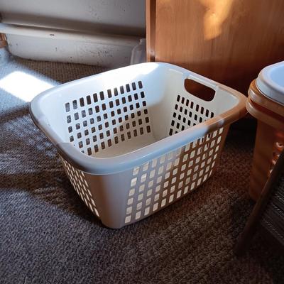 LAUNDRY BASKETS, CLEANERS, WASH BOARD AND MORE