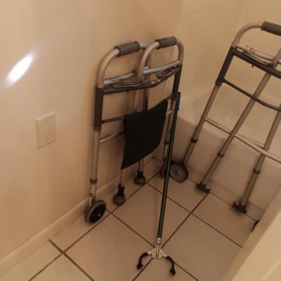2 MOBILITY WALKERS AND A GRABBER