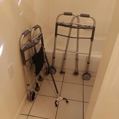 2 MOBILITY WALKERS AND A GRABBER