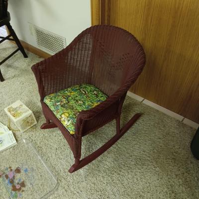CHILD SIZE WICKER ROCKER, CARTOONS ON DVD, BEATRIX POTTER BOOKS AND MORE
