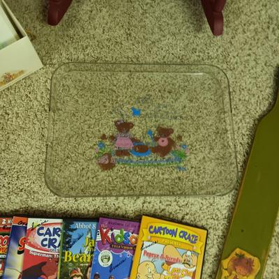 CHILD SIZE WICKER ROCKER, CARTOONS ON DVD, BEATRIX POTTER BOOKS AND MORE