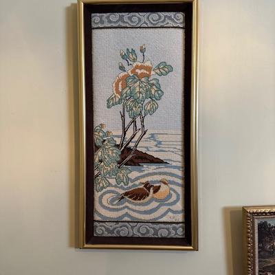 Framed Birds Embroidery