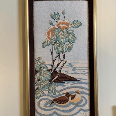 Framed Birds Embroidery