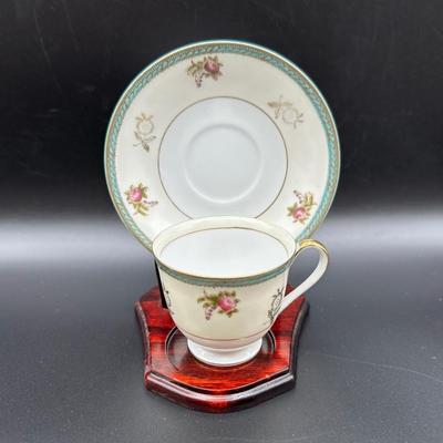 Yamaka Teacup and Saucer, Made in Occupied Japan