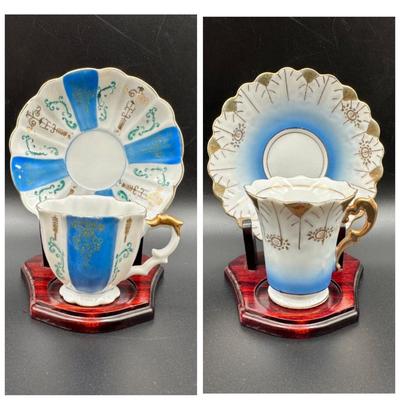 Vintage Demitasse Tea Cups & Saucers, Occupied Japan