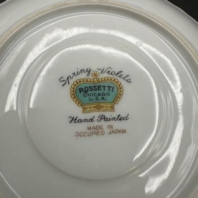 Rossetti Hand Painted Spring Violets Tea Cu & Saucer