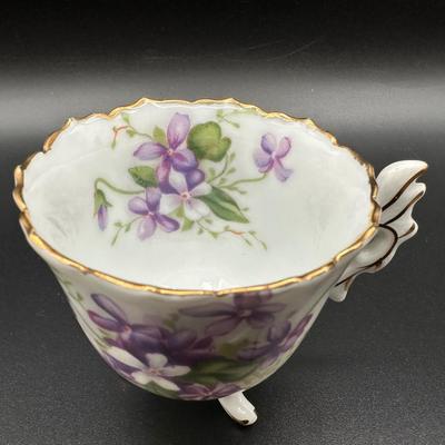 Rossetti Hand Painted Spring Violets Tea Cu & Saucer