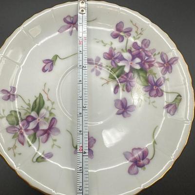 Rossetti Hand Painted Spring Violets Tea Cu & Saucer