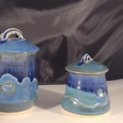 Collection of Pottery Dishes- Mugs and Covered Sugar Bowls