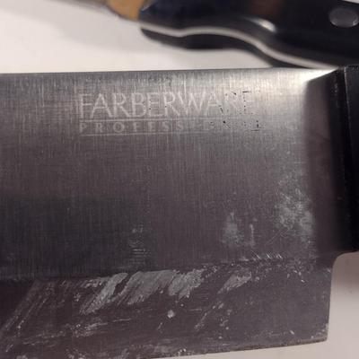 Assorted Cutlery with Wooden Block- Farberware and Chicago Cutlery