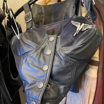 Sexy Harley shirts leather 