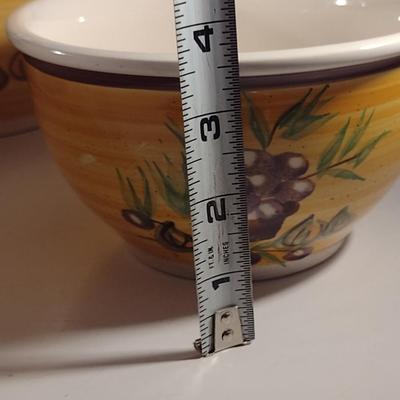 Set of Three Nesting 'Antipasto' Ceramic Bowls