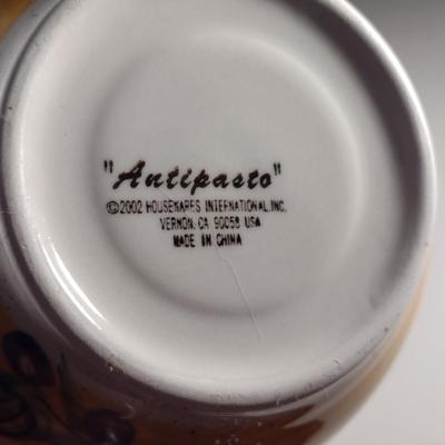 Set of Three Nesting 'Antipasto' Ceramic Bowls