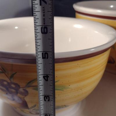 Set of Three Nesting 'Antipasto' Ceramic Bowls