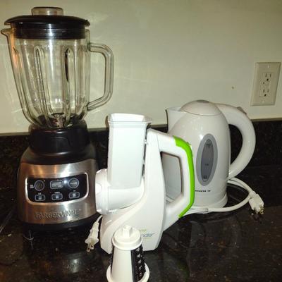 Collection of Small Appliances- Electric Kettle, Blender, Salad Shooter