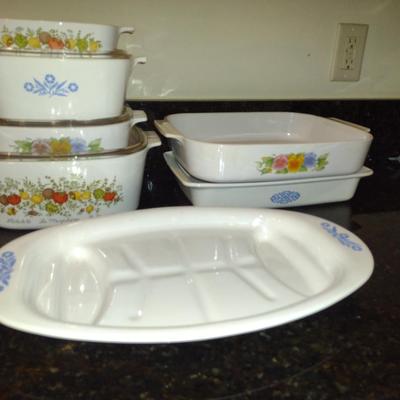 Nice Collection of Corningware Baking Dishes- Assorted Designs and Sizes