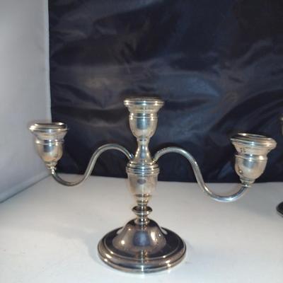 Vintage Pair of Westmorland Weighted Sterling Silver Candelabra #621