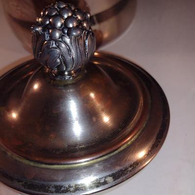 Vintage Federal #1940 Silverplate on Copper Ceramic Lined Ice/Wine Bucket