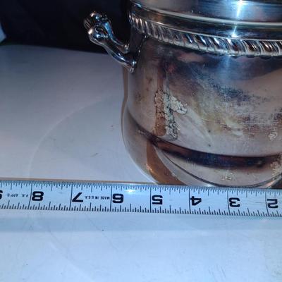 Vintage Federal #1940 Silverplate on Copper Ceramic Lined Ice/Wine Bucket