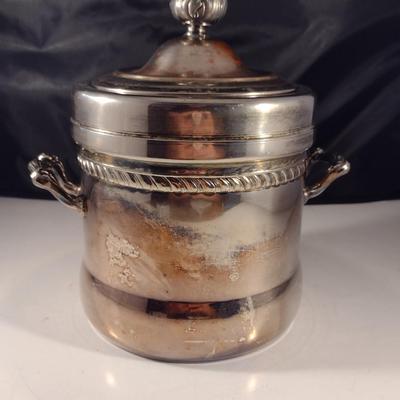 Vintage Federal #1940 Silverplate on Copper Ceramic Lined Ice/Wine Bucket