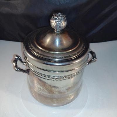 Vintage Federal #1940 Silverplate on Copper Ceramic Lined Ice/Wine Bucket