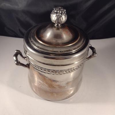 Vintage Federal #1940 Silverplate on Copper Ceramic Lined Ice/Wine Bucket