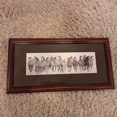 SIGNED AND NUMBERED "RUNNING WILD HORSE" BY JOHN SAUNDERS