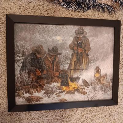 COCA-COLA THROW BLANKET AND FRAMED PUZZLE