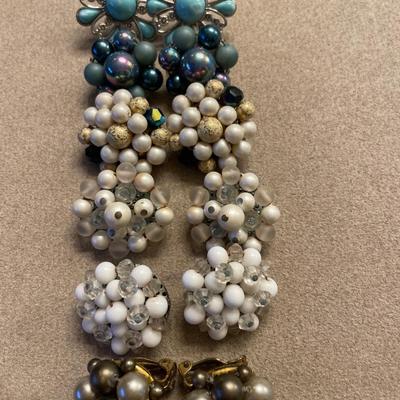 Japan beaded clip on earrings