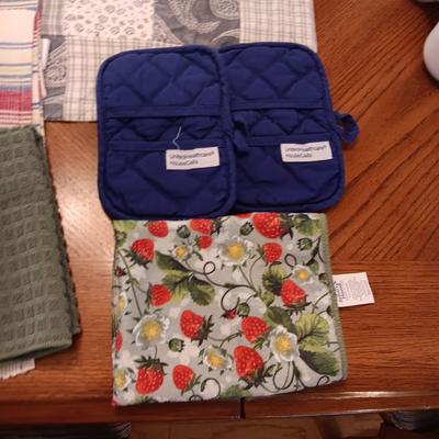 2 SETS OF 4 PLACEMATS AND 8 MATCHING PLACEMATS & DISH CLOTHS