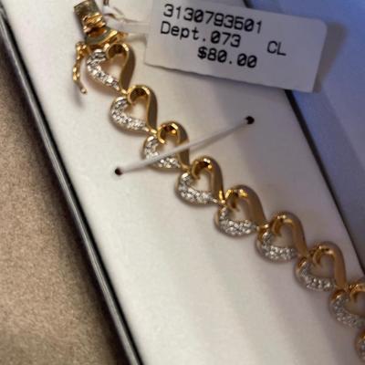 18k over Sterling Diamond accent heart