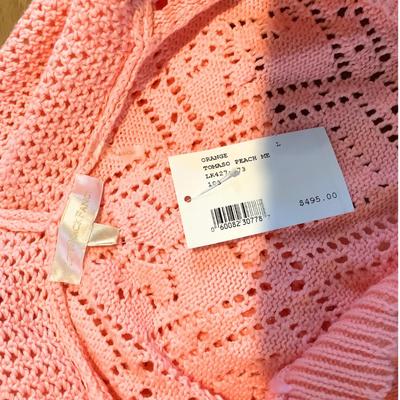 269. NWT Free People Tomaso Peach Crochet Hoodie