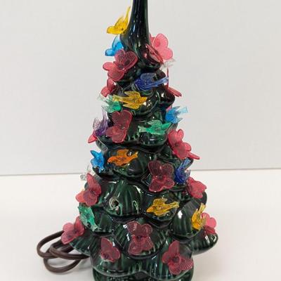Glazed Bottle Green Ceramic Mantle Christmas Tree