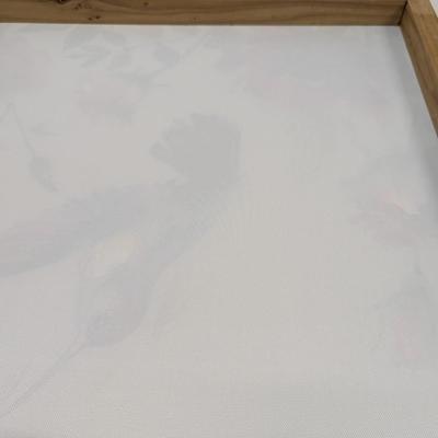 Hand Painted Hummingbird & Roses On Canvas Approx 19 1/2" x 19 1/2""