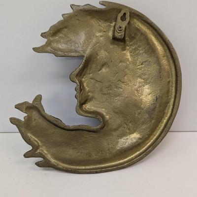 Cast Iron Moon Lady Face Astrology Wall Art