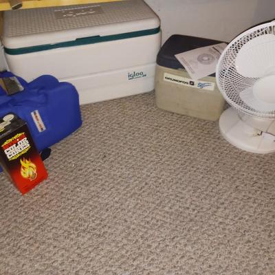 2 COOLERS, FAN AND MORE