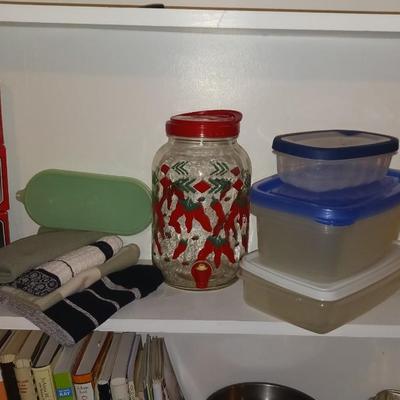 NEW BUTTER WARMERS, FOOD STORAGE CONTAINERS AND NEW DISH TOWELS