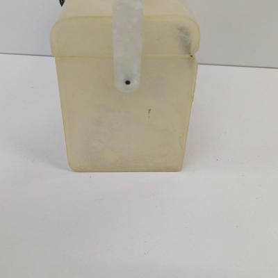 Vintage Collectable White Marbleized Lucite Box Purse