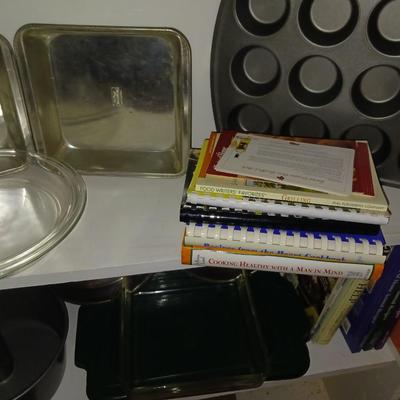 BAKEWARE AND COOK BOOKS