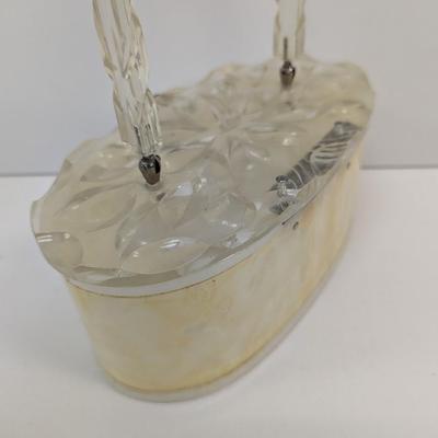Vintage Collectable White Marbleized Lucite Purse