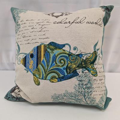Color World Fish Throw Pillow