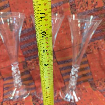 Vintage Crystal D'Arques Millennium Champagne Fluted Glasses
